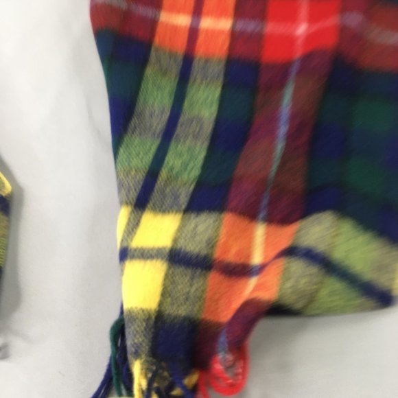 Heritage Traditions Womens Wool Scarf Green Yellow One Size Casual Comfort #0453 - Picture 2 of 6